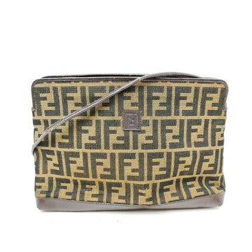 Fendi Crossbody Bag Brown Canvas
