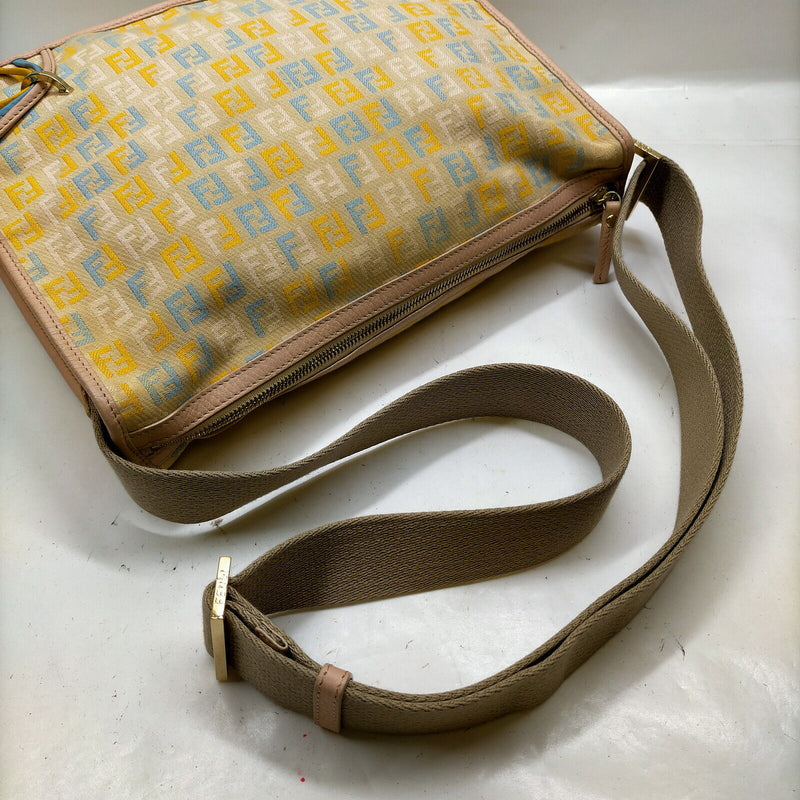 Fendi Crossbody Bag Beige Canvas