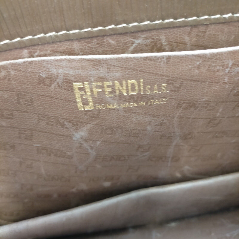 Fendi Crossbody Bag Brown Canvas