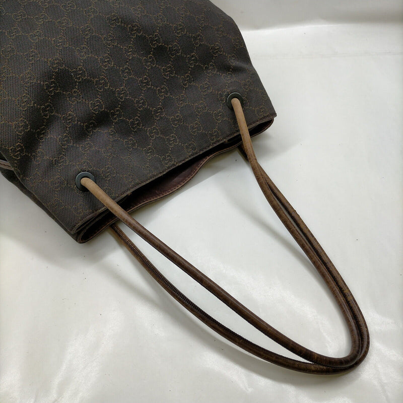 Gucci Hand Bag Brown Canvas