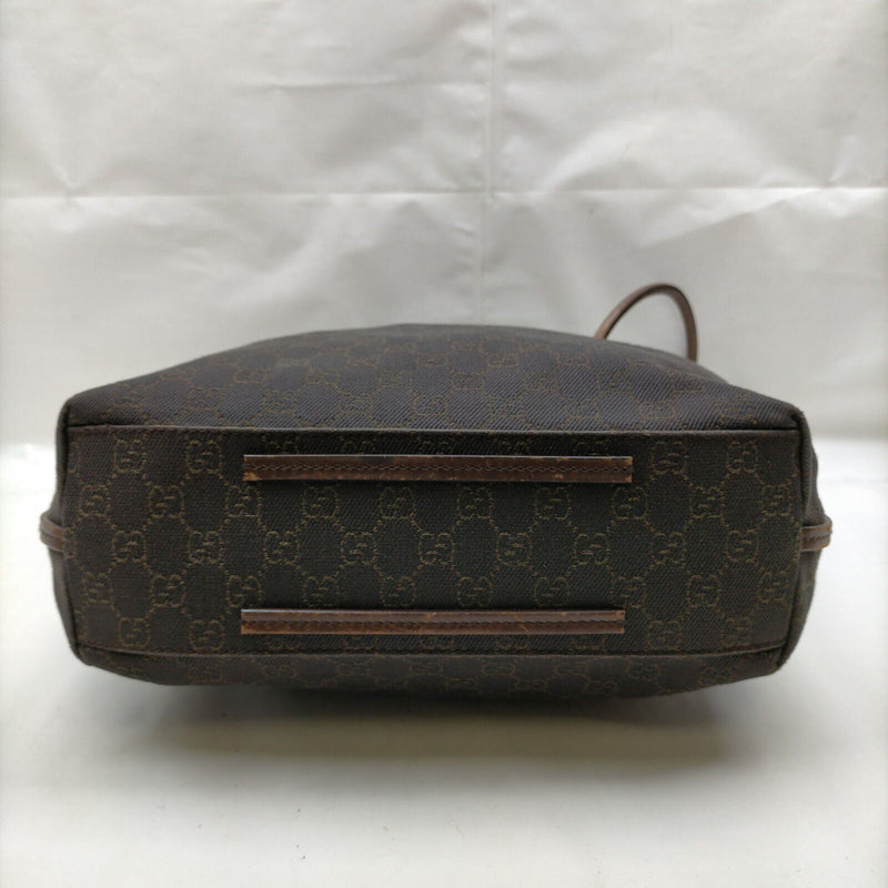Gucci Hand Bag Brown Canvas