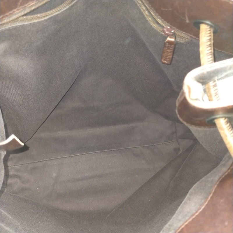 Gucci Hand Bag Brown Canvas
