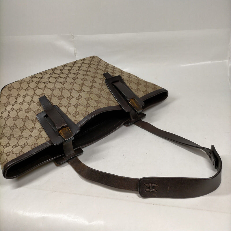 Gucci Shoulder Bag Brown Canvas