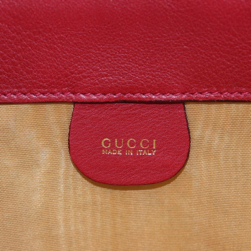 Pre-loved authentic Gucci Red Leather Travel Bag Rare sale at jebwa