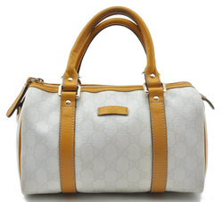 Gucci Hand Bag White Yellow Coated