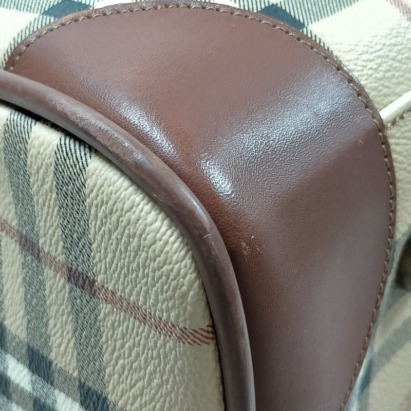 Burberry Travel Bag Brown Coated