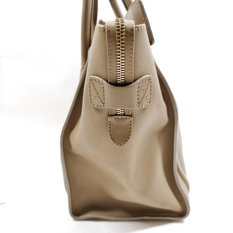 Celine Hand Bag Brown Leather