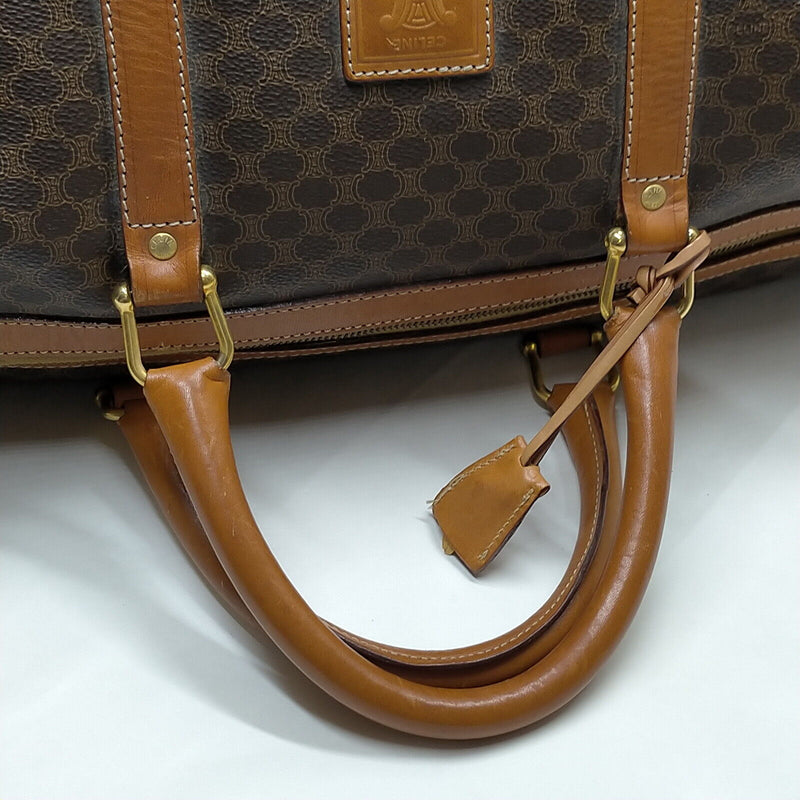 Celine Travel Bag Brown Coated