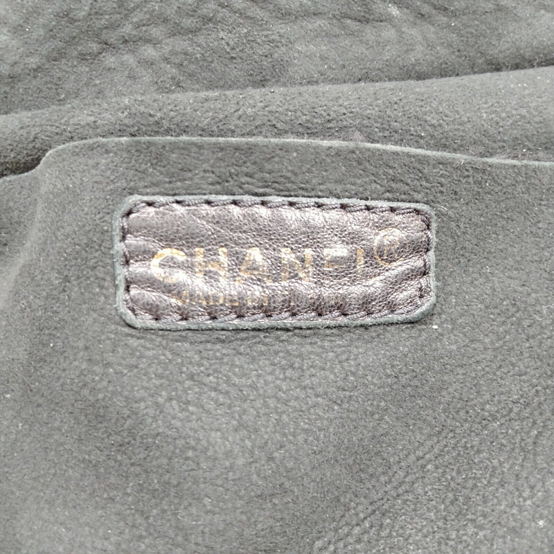 Chanel Shoulder Bag Black Suede