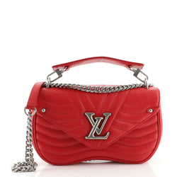 Louis Vuitton New Wave Chain Bag V-Quilted Leather In White
