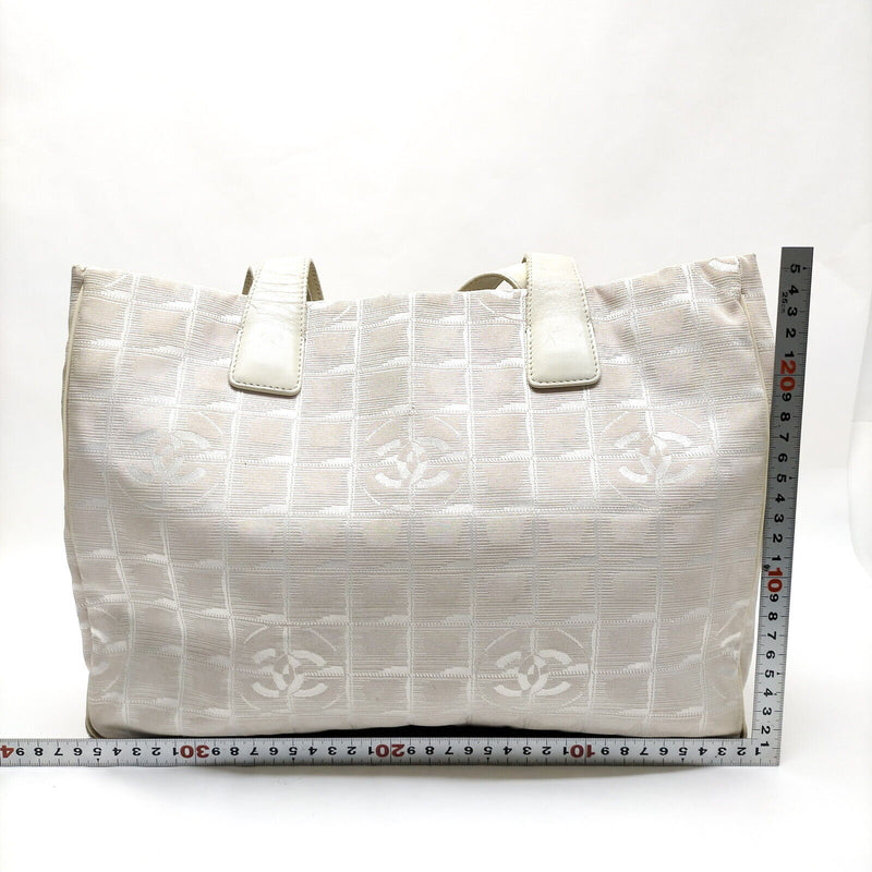 Chanel Hand Bag White Nylon