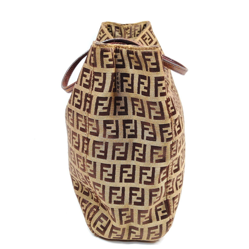 Fendi Hand Bag Brown Nylon