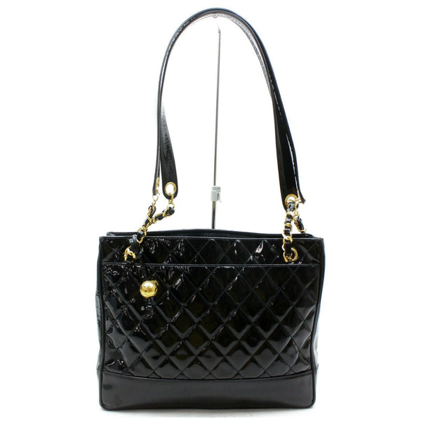 Pre-loved authentic Chanel Shoulder Bag Black Enamel sale at jebwa