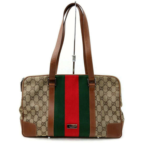Gucci Gg Tote Bag Brown Canvas