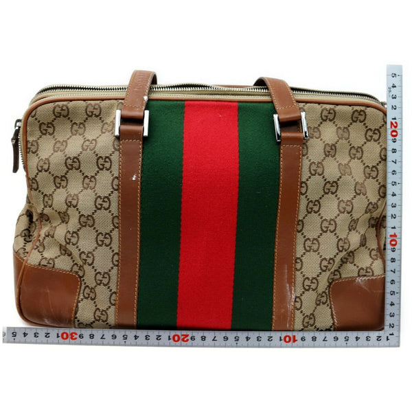 Gucci Gg Tote Bag Brown Canvas