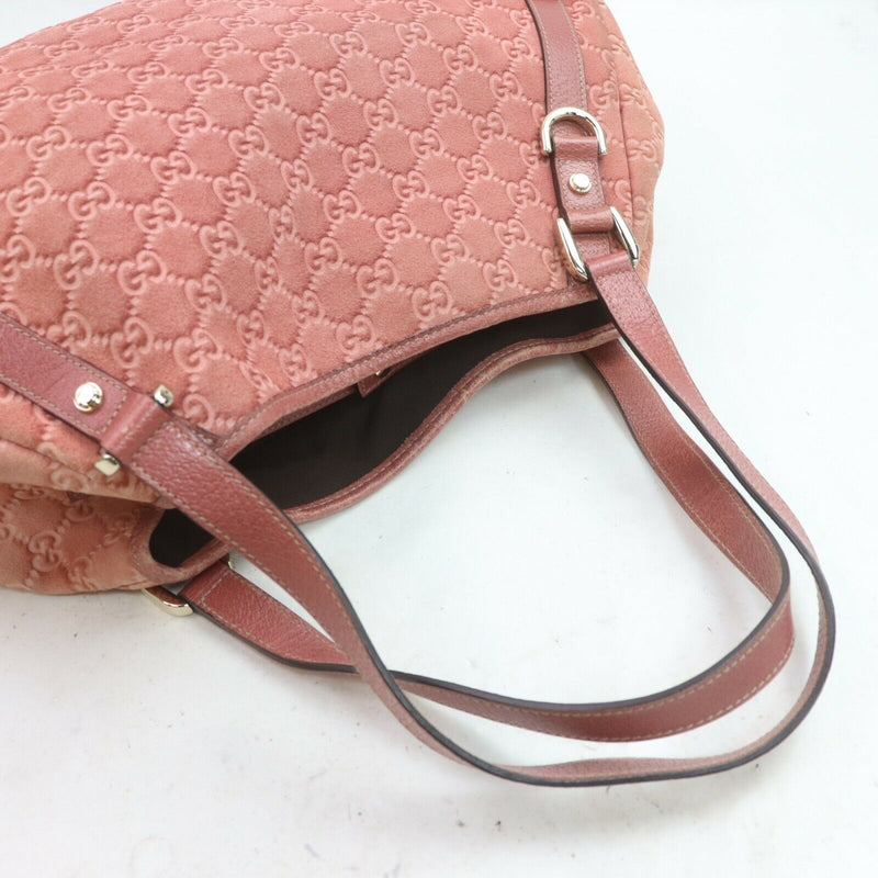 Pre-loved authentic Gucci Shoulder Bag Pink Suede sale at jebwa