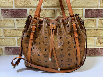 Pre-loved authentic Mcm Visetos Convertable Drawstring sale at jebwa