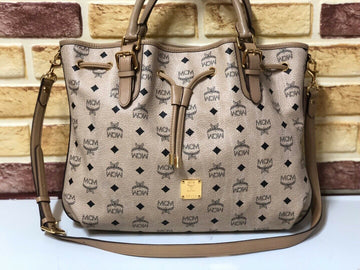Pre-loved authentic Mcm Visetos Large Drawstring sale at jebwa