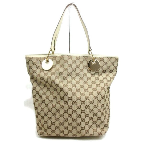 Pre-loved authentic Gucci Gg Tote Bag Beige Canvas sale at jebwa