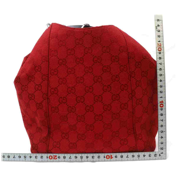 Pre-loved authentic Gucci Gg Hand Bag Red Canvas sale at jebwa