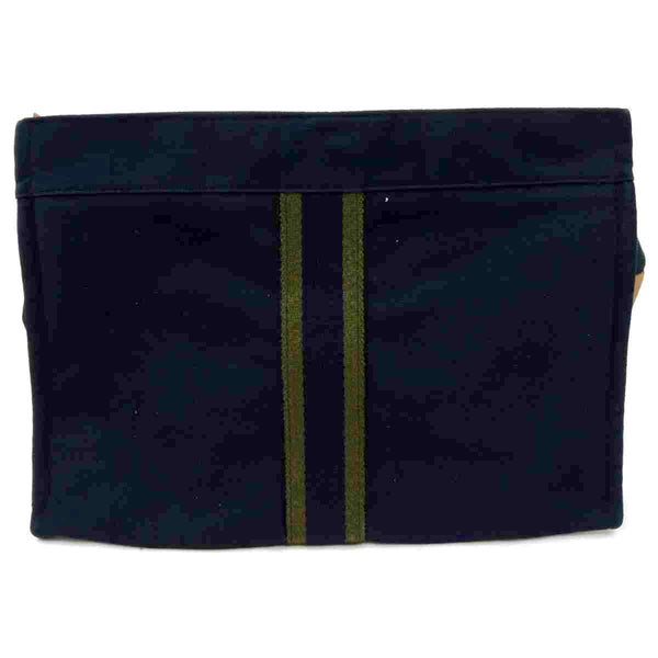 Pre-loved authentic Hermes Fourre-Tout Clutch Navy Blue sale at jebwa