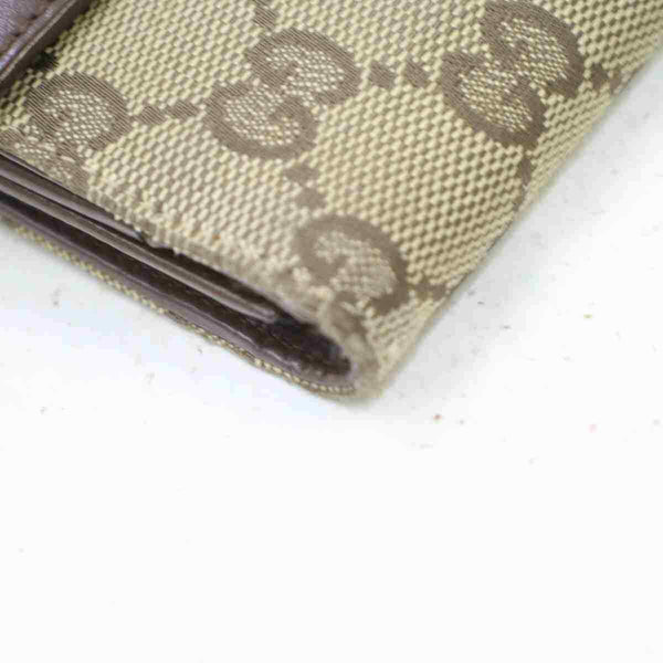 Pre-loved authentic Gucci Long Wallet Brown Canvas sale at jebwa