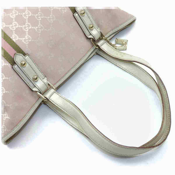 Pre-loved authentic Gucci Tote Bag Pink Gg Canvas sale at jebwa