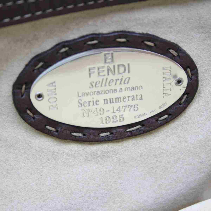 Pre-loved authentic Fendi Hand Bag Brown Leather sale at jebwa