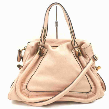 Pre-loved authentic Chloe Paraty Hand Bag Pink Leather sale at jebwa