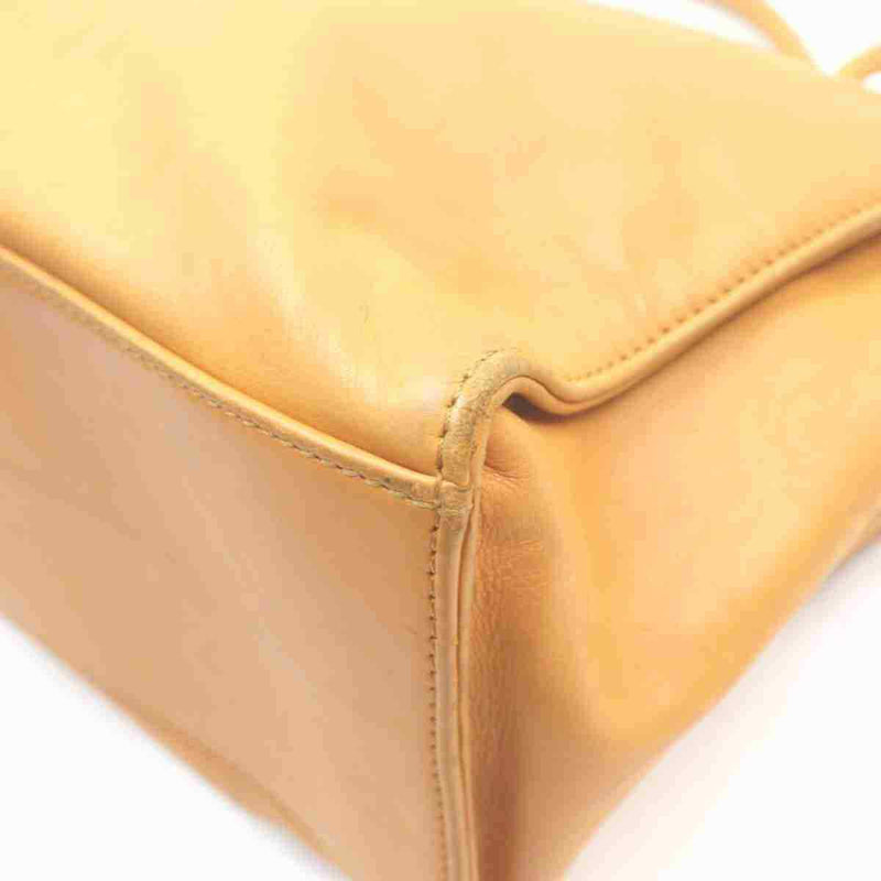 Pre-loved authentic Chanel Tote Bag Orange Lamb Skin sale at jebwa