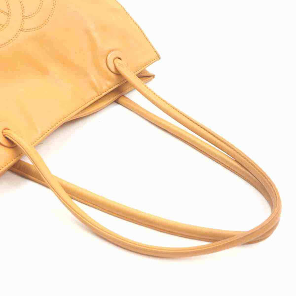 Pre-loved authentic Chanel Tote Bag Orange Lamb Skin sale at jebwa