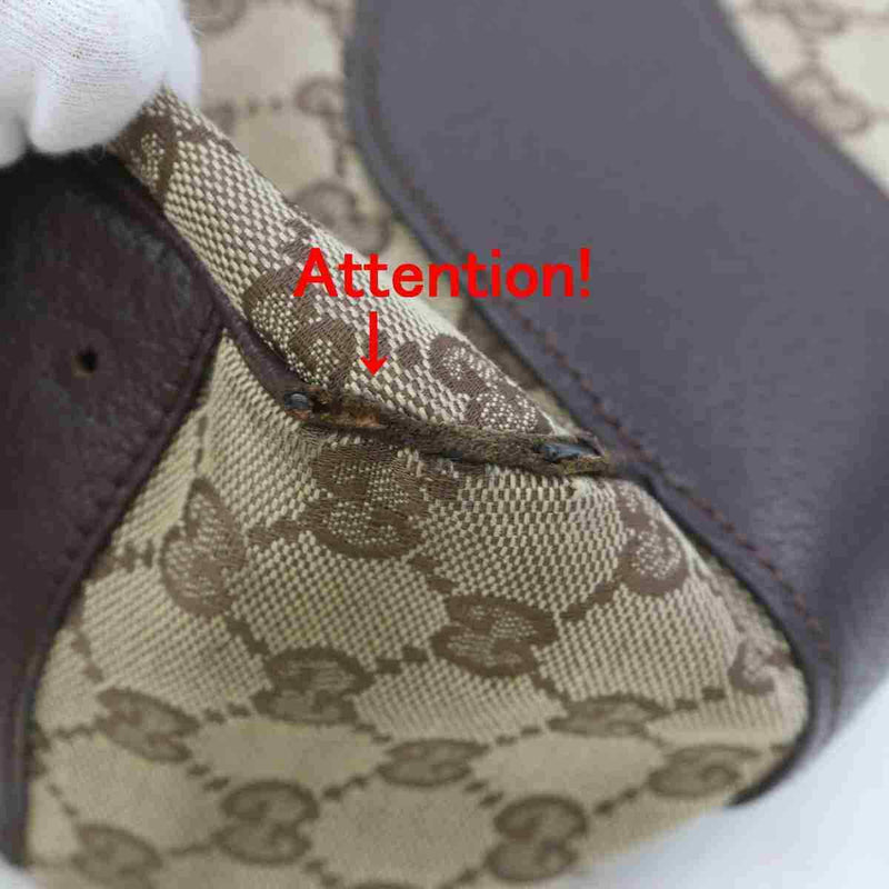 Gucci Shoulder Bag Brown Canvas