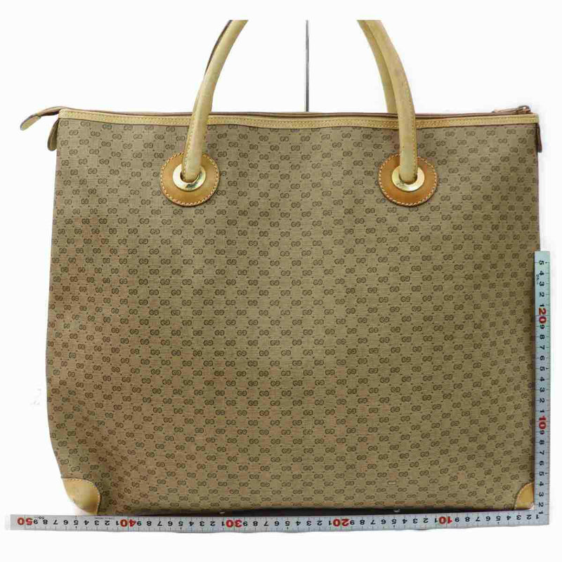 Pre-loved authentic Gucci Micro Gg Tote Bag Brown sale at jebwa