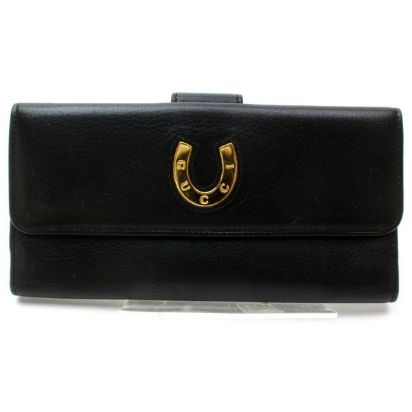 Pre-loved authentic Gucci Wallet Black Leather sale at jebwa.