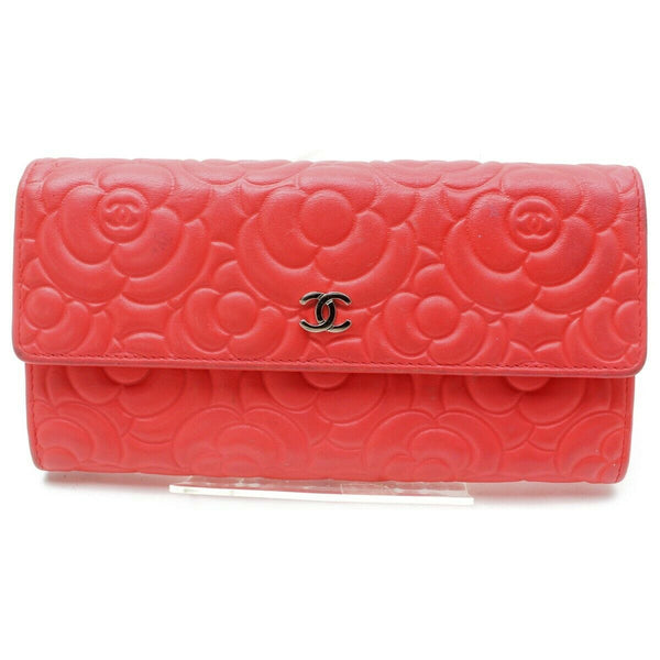 Chanel Long Wallet Pink Lamb Skin