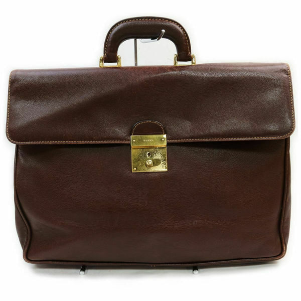 Pre-loved authentic Gucci Laptop Bag Brown Leather sale at jebwa.