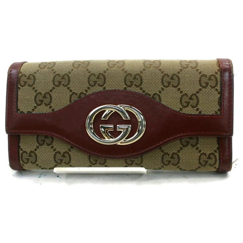 Pre-loved authentic Gucci Long Wallet Bordeaux Canvas sale at jebwa.