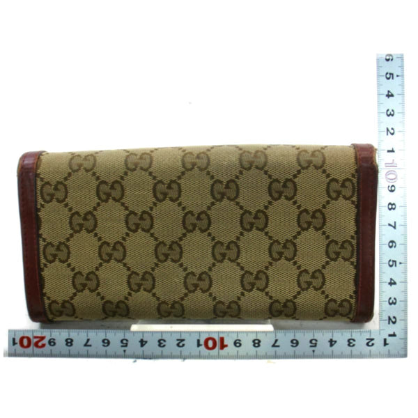 Pre-loved authentic Gucci Long Wallet Bordeaux Canvas sale at jebwa.