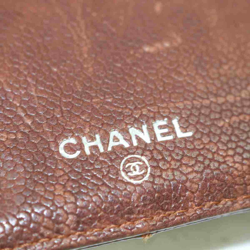 Chanel Zippy Wallet Brown Leather