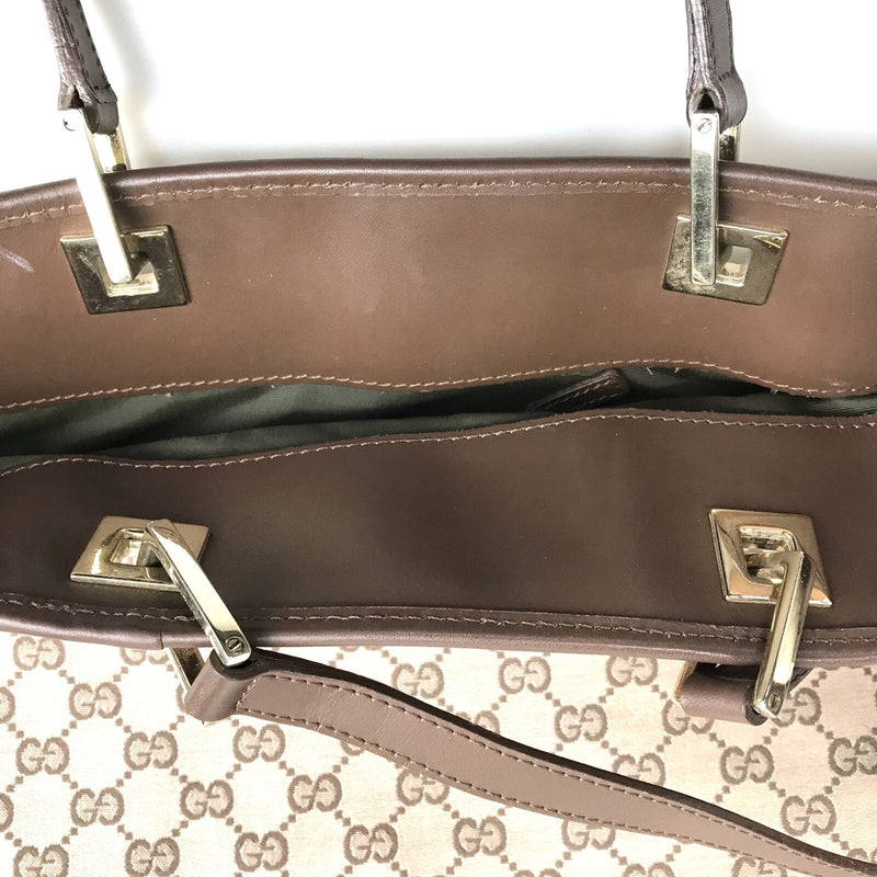 Gucci Gg Tote Bag Canvas Beige