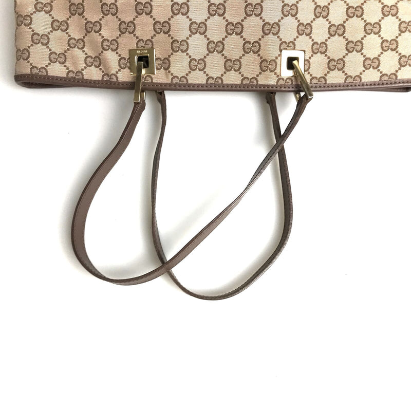 Gucci Gg Tote Bag Canvas Beige