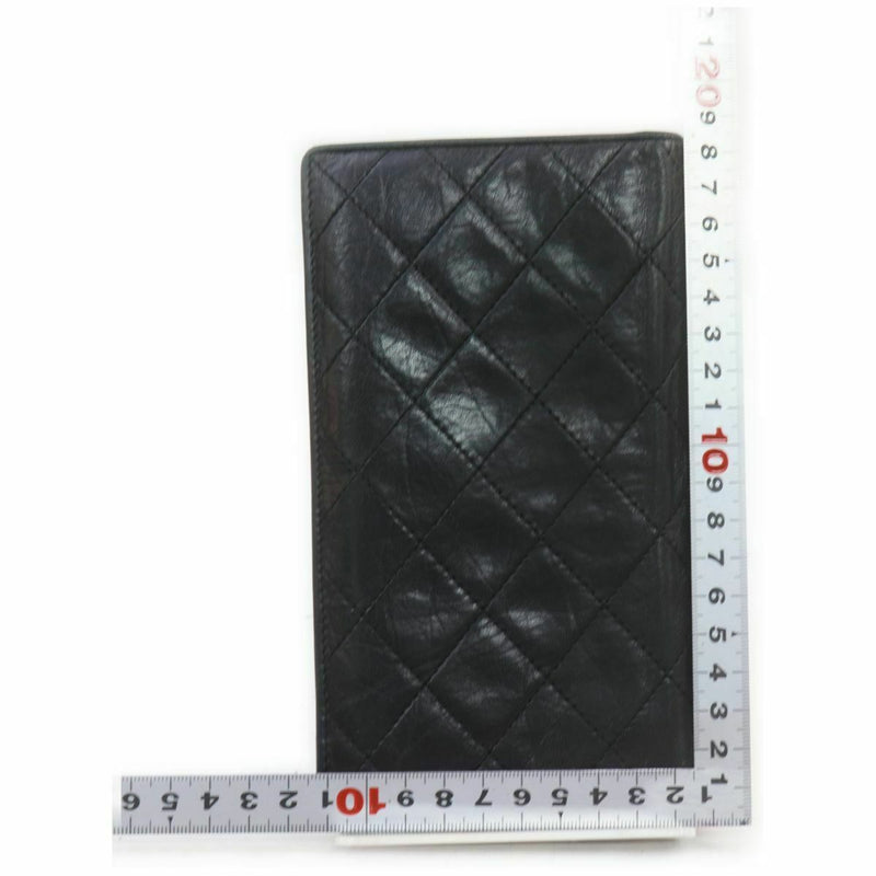 Pre-loved authentic Chanel Long Wallet Black Leather sale at jebwa.