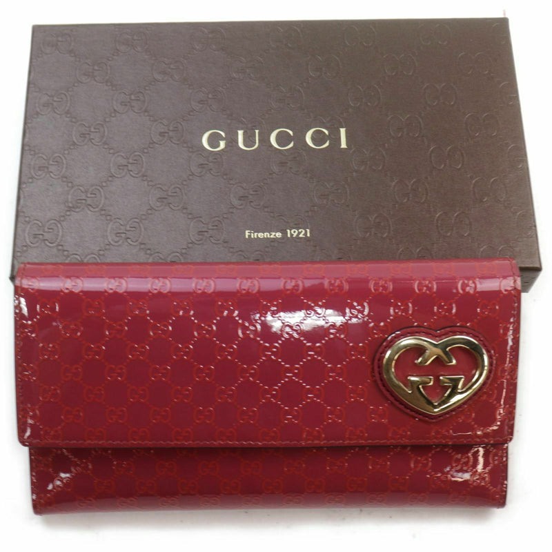 Pre-loved authentic Gucci Long Wallet Enamel Rose sale at jebwa.