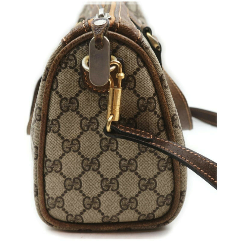 Pre-loved authentic Gucci Hand Bag Brown Coated Canvas sale at jebwa.