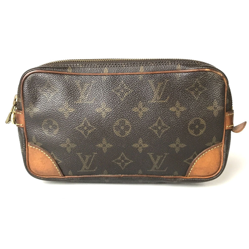 Brown Louis Vuitton Monogram Marly Dragonne PM Clutch Bag