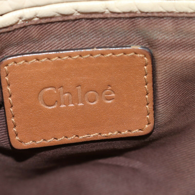 Chloe Paraty Hand Bag Brown Leather