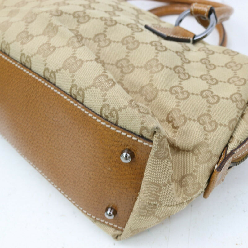 Gucci Hand Bag Brown Canvas