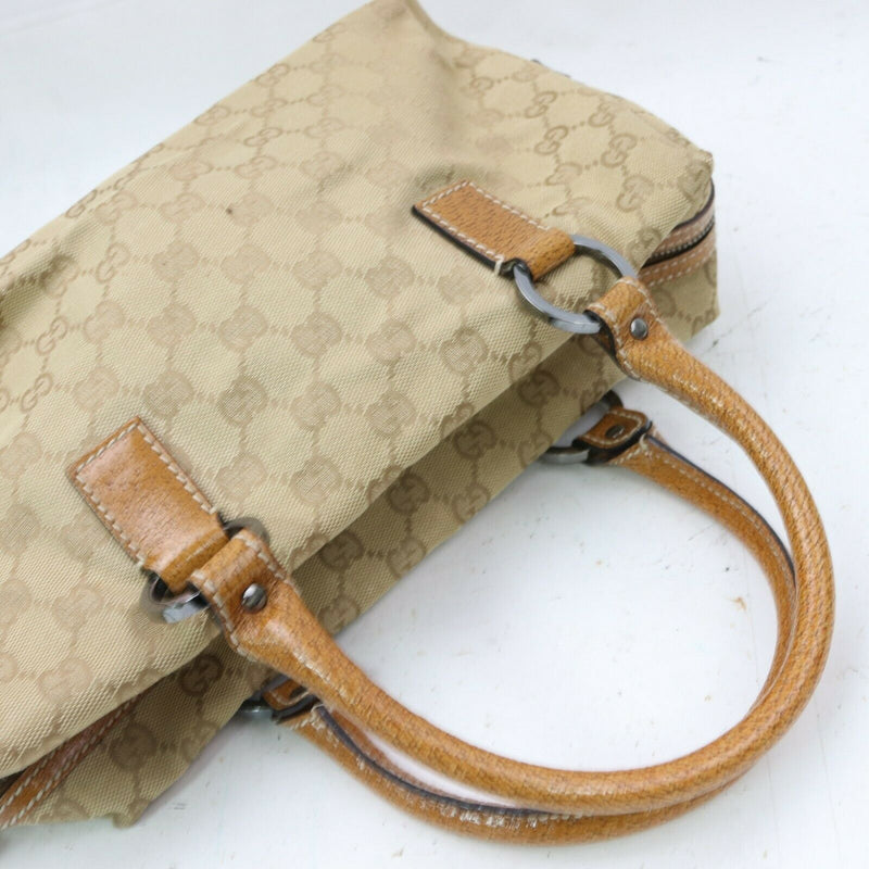 Gucci Hand Bag Brown Canvas