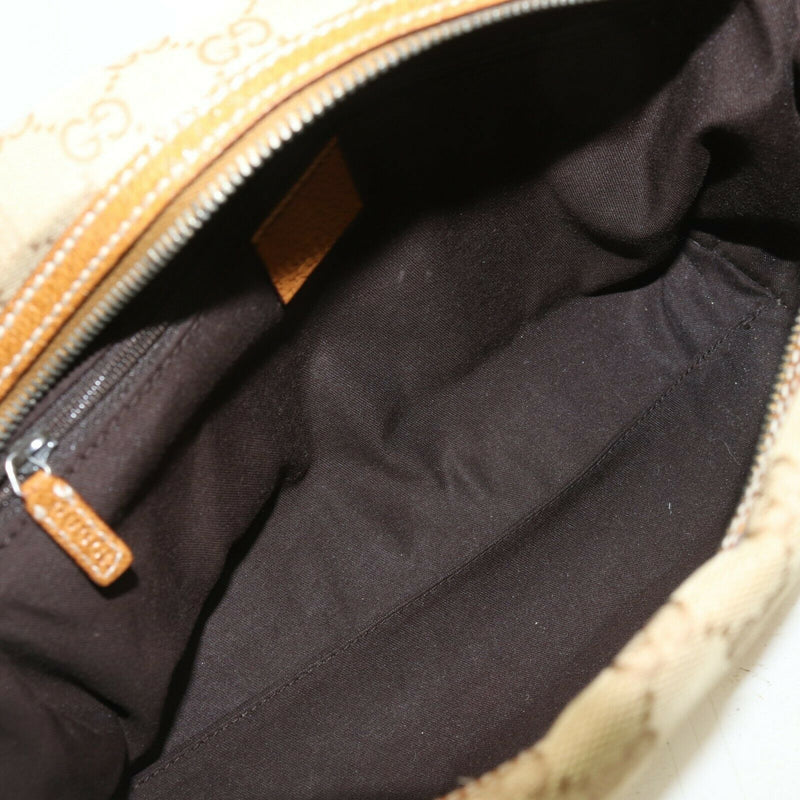 Gucci Hand Bag Brown Canvas