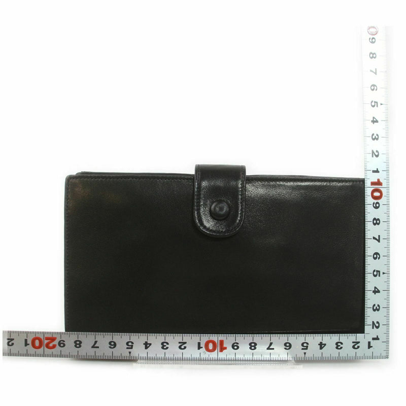 Chanel Long Wallet Black Leather